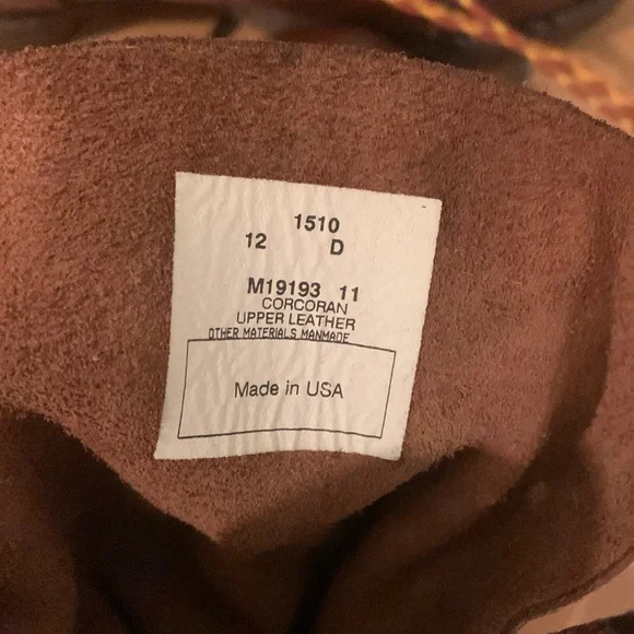 Corcoran brown leather boots. Size 12 D. Made in USA - Picture 3 of 10